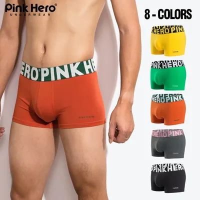 PINK HERO Mode Herren Shorts Herren Bequeme Baumwollunterwäsche Boxershorts ausgefallene Unterwäsche Boxershorts für Herren Boxershorts Image
