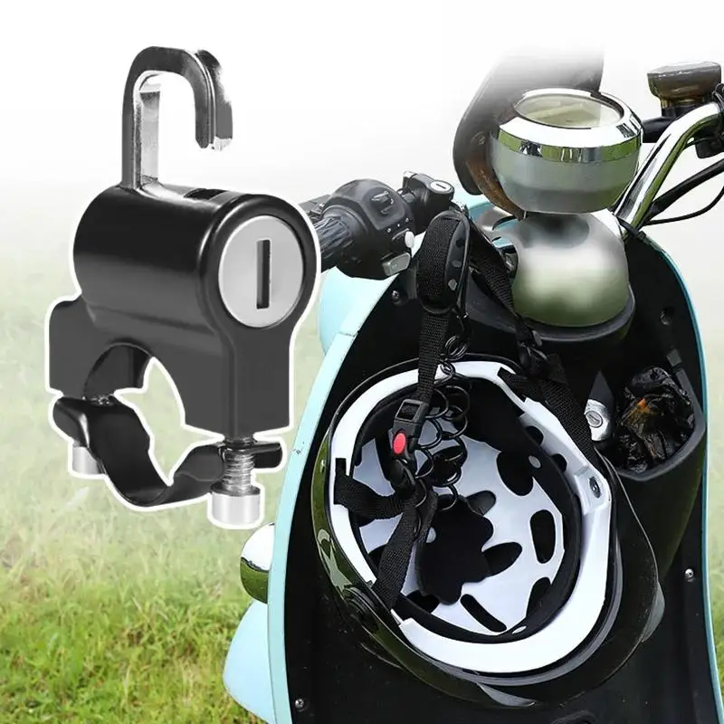 SEAMETAL Lucchetto per casco moto Lucchetto antifurto per casco Manubrio Gancio per appendere Montaggio Moto Lucchetto di sicurezza per moto elettrica