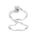 Women's Silver 1/10 Cttw Diamond Swirl And Bypass Bridal Set by Haus of Brilliance in Silver (Size 6)