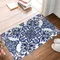 Blue Ornate Floral Mediterranean Sicilian Tile Anti-slip Doormat Floor Mat Carpet Rug for Kitchen