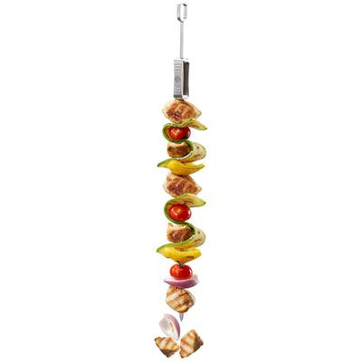 Grillspieß GEFU "BBQ", silber, B:1,8cm H:2cm L:45,2cm, Edelstahl, Spieße, extra Lang, Abstreifer Image