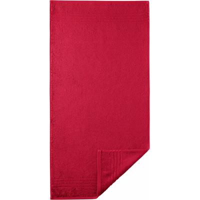 Badetuch EGERIA "Madison", rot, B:70cm L:140cm, Walkfrottee, Obermaterial: 100% Baumwolle, Handtücher (Packung), Uni-Programm mit Streifenbordüre, reine Baumwolle Image