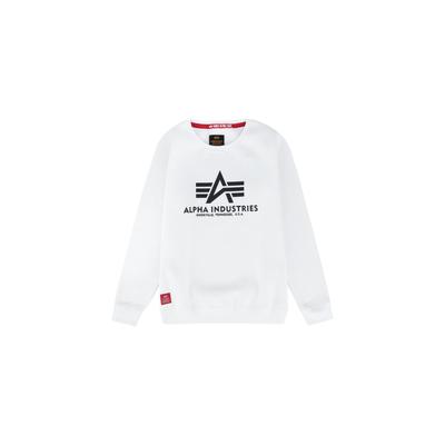 Sweater ALPHA INDUSTRIES "Alpha Industries Kids - Sweatshirts Basic Sweatshirt BL K", Mädchen, Gr. 10, weiß, Obermaterial: 80% Baumwolle, 20% Polyester, regular fit, Sweatshirts Image