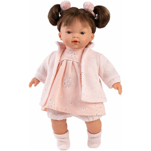 Stehpuppe LLORENS ""Vera, brünett rosa, 33cm"" Puppen bunt Kinder Made in Europe