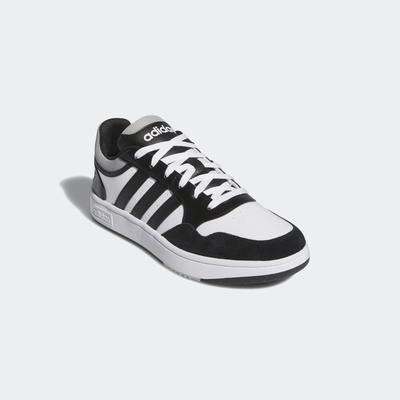 Sneaker ADIDAS SPORTSWEAR "HOOPS 3.0", Gr. 48, schwarz-weiß (cloud weiß, core schwarz, grau two), Synthetik, Leder, Textil, sportlich, Schuhe Image