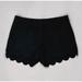 J. Crew Shorts | J. Crew Women’s Black Scalloped Shorts Size 2 | Color: Black | Size: Xs