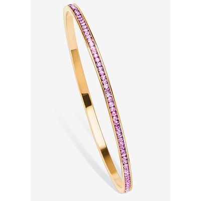 Women's Gold Tone Stackable Eternity Bangle Bracelet Birthstones 7.5