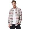 Langarmhemd RUSTY NEAL, Herren, Gr. M, EURO-Größen, rot (rot, grau), 65% Polyacryl, 20% Polyester, 15% Baumwolle, kariert, casual, Langarm, Hemden, im trendigen Holzfäller-Look
