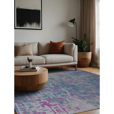 Ginza Six Machine Washable Gray Area Rug