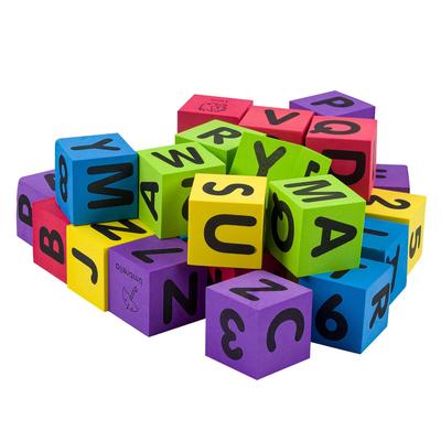 30 Piece Kids Foam Number and Alphabet Educational Learning Building Block Set - Multicolor - 30 Piece Set