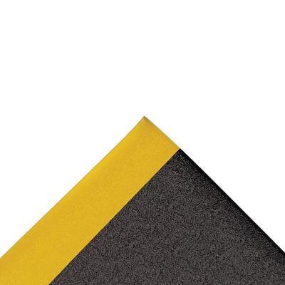 NoTrax 411R0424BY Sof-Tred Anti-Fatigue Floor Mat - 2' x 60', 9/16" Thick, Black/Yellow