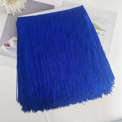 TEMU Tassel Fringe Trim Lace 1 Yard - 30cm Width, Multicolor Selection For Sewing, Latin Dance Clothes, Diy Apparel, Arts Crafts, Prom, Holiday Decoration Supplies