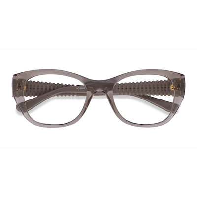 Female s horn Clear Gray Plastic Prescription eyeglasses - Eyebuydirect s Vogue Eyewear VO5569