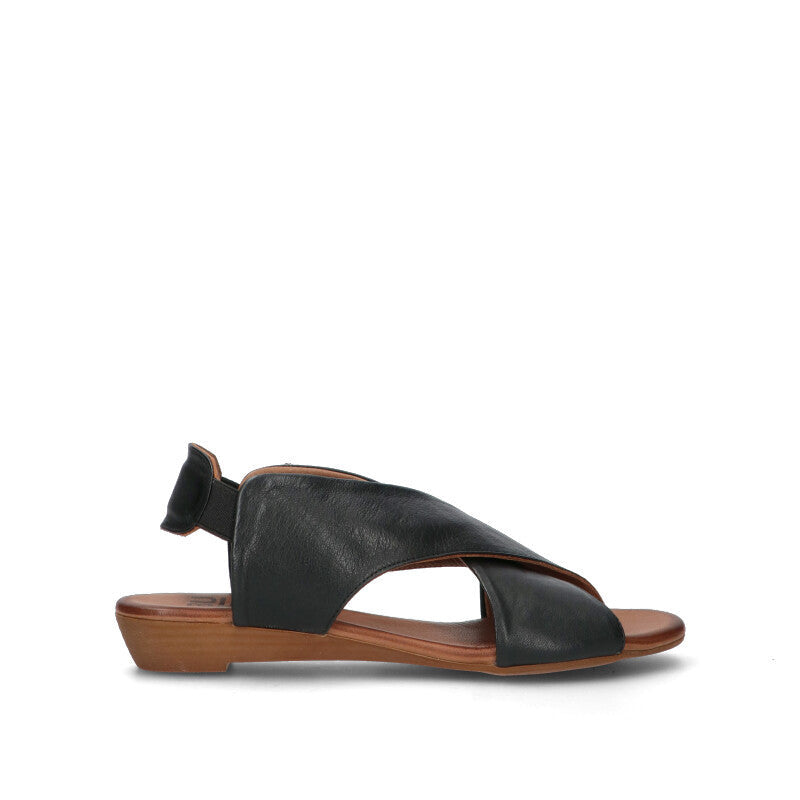 BUENO Sandalo donna nero in pelle