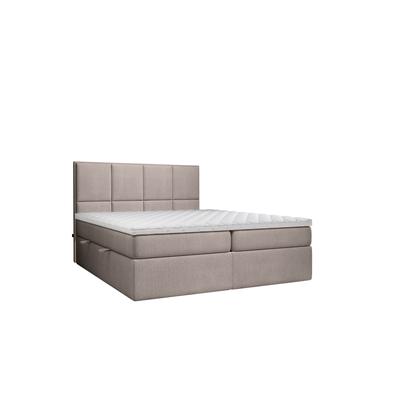 Boxspringbett mit Kopfteil aus Webstoff, 140x200 cm