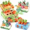 Montessori Toys Baby Pull Carrot Plush Toy Number Shape Color Matching Toys Development Game Kids