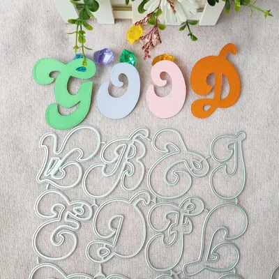 New Large Big Alphabet Set Die Cut Letter Metal Cutting Dies Stencil Scrapbooking Embossing New