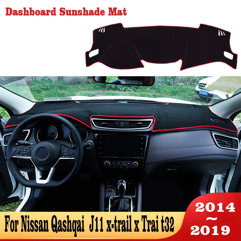 Für Nissan Qashqai J11 X-trail X trail T32 2014-2019 Auto Dashboard Abdeckung Dash Matte Sonnenschutz instrument Panel Teppiche Zubehör Image
