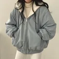 Manteau à capuche double face pour femme parkas zippées épaisses mode coréenne décontracté