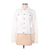 Eileen Fisher Denim Jacket: White Jackets & Outerwear - Women's Size Small