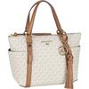 Michael Kors Handtasche Sullivan Small Conv TZ Tote MK Signature Vanilla/Acorn Nude Damen