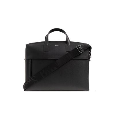 Leather Briefcase, - Black - Paul Smith Briefcases