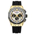 Montre à quartz CURREN pour hommes mode décontractée extérieure lumineuse calendrier étanche décoration montre en gel silicone
