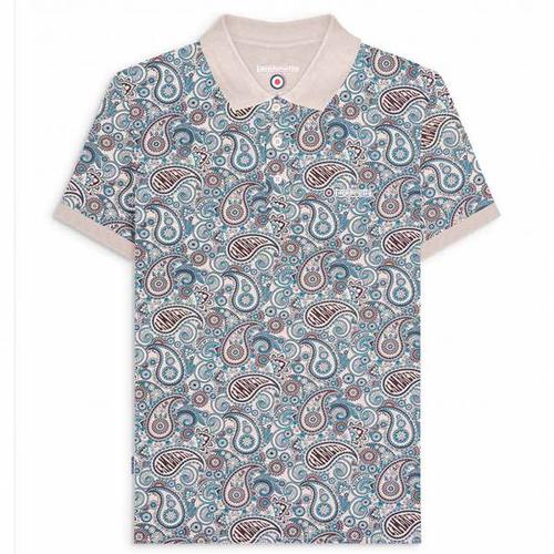 Lambretta Paisley Brand Herren Polo-Shirt SS0031-SILVER