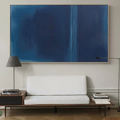 minimalistisches modernes Kunst-Ölgemälde, großes handgefertigtes abstraktes Farbspritzer-Ölgemälde auf Leinwand, handgemalte Wanddekoration, modernes Bauernhaus-Gemälde, Wanddekoration, Kunstgemälde Image