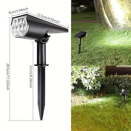 Faretto solare 2/7led faretto esterno impermeabile giardino cortile prato paesaggio luce colorata rgb prato luce per strada villa parco giardino decorazione luce 1pz