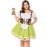 Oktoberfest Beer Dress Plus Size Dirndl Blouse Trachtenkleider Blouse 2PCS Women's Maid Dress Bavarian Munich Costume Green