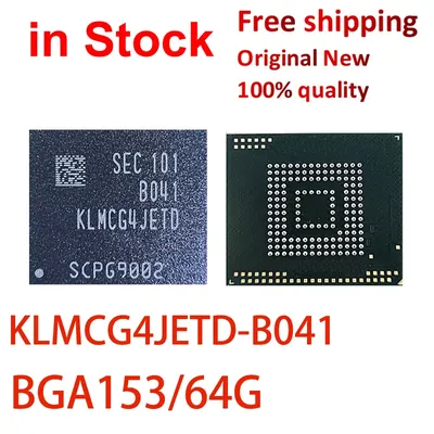 (1 piece)100% New KLMCG4JETD-B041 KLMCG4JETD 64G BGA153 Flash Disk Storage Chip EMMC5.1 Version