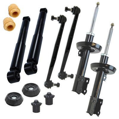 Bestprice 4x Stossdämpfer Komplett Set inkl. Radaufhängung [Hersteller-Nr. 31418489] für Opel