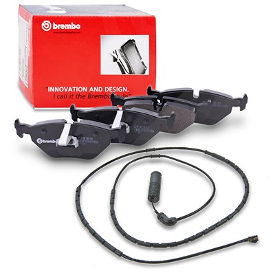 Brembo Bremsbelagsatz +Verschleißwarnkontakt hinten [Hersteller-Nr. 40437105] für BMW Image