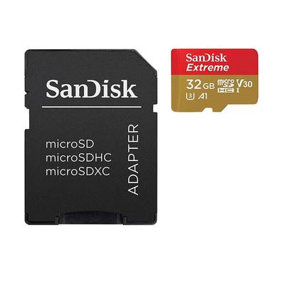 SanDisk Extreme microSDHC - Carte mémoire 32 Go A1 V30 UHS-I U3 100/60 Mo/avec adaptateur