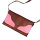 Women's Brown Clutch Handbag Tan & Neon Pink Leather | Vida Vida
