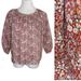 J. Crew Tops | J. Crew X Liberty London Fabric Peasant Top Size Xs Red June Meadow Print | Color: Red | Size: Xs