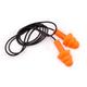 Mivos 200 pairs of reusable ear plugs in a display, waterproof and soft silicone ear plugs with cord, noise reduction 32 dB for optimal hearing protection
