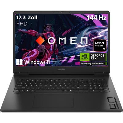 HP Gaming-Notebook "OMEN 17-db0095ng", schwarz (shadow schwarz), 32 GB RAM 1000 GB SSD, Ryzen 9, Windows 11 Home, Notebooks, Topseller Image
