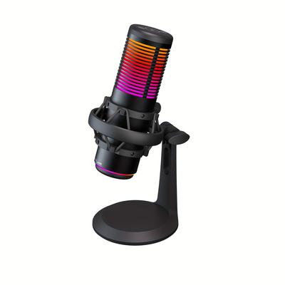 Usb Condenser Gaming Microphone With Shock Mount, Gain Control, Rgb Microphone For Gaming, Streaming, Podcasting