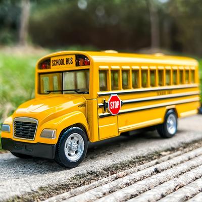 1:36 Alloy Yellow School Bus Toy Car Boy Girl Gift Pull Back Small Car
