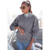 Blouson FRENCH CONNECTION, Damen, Gr. S (36/38), blau, Web, Obermaterial: 100% Baumwolle. Futter: 85% Polyester, 15% Baumwolle. Ärmelfutter: 100% Polyester, unifarben, casual, lässig geschnitten hüftlang, Langarm Rippbündchen, Jacken, mit...