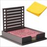 Sticky Note Holder with Stencil, Sticky Note Dispenser Compatible with Post-It Note, Post It Note Organizer for 3x3 Self-Sticky Note Pads(Sticky Notes Contain)