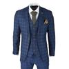 3-teiliger Herrenanzug, blau-goldkariert, Peaky Blinders 1920 Gatsby, eleganter Vintage-Anzug