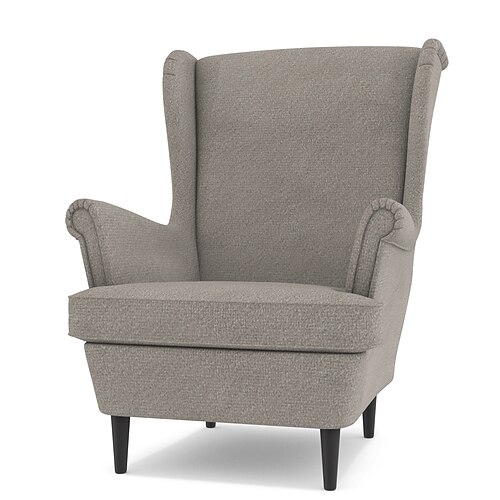 Samt Ohrensesselbezug Einfarbig Gesteppt Image