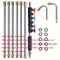 TEMU 9pcs High Pressure Washer Extension Wand, Stainless Steel Pressure Washer Wands, 1/4" Quick Connect Power Washer Lance With 6 Nozzles 4000psi, Leakproof Replacement O-ring, 90 Degree Extension Rod