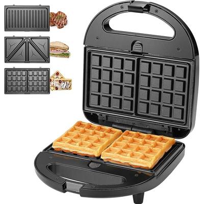 KotiCidsin Multifunktions-Waffeleisen, Croque Monsieur, Grill und Waffeleisen 3 in 1, hohe Leistung