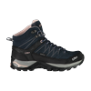 Wanderschuh CMP "RIGEL MID WMN TREKKING SHOES WP", Gr. 39, blau (navy, rosa), Veloursleder, Textil, sportlich, Schuhe, wasserdicht