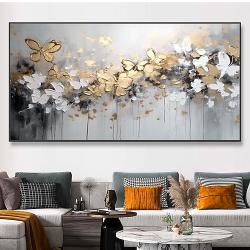 Mintura handgemachte abstrakte Ölgemälde auf Leinwand, Wandkunst, Dekoration, modernes Bild für Heimdekoration, gerolltes, rahmenloses, ungedehntes Gemälde Image