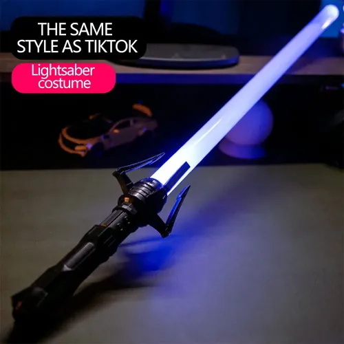Spielzeug Laser Schwert rot und blau Doppels chwert versenkbar zwei in einem Lichtschwert Jedi